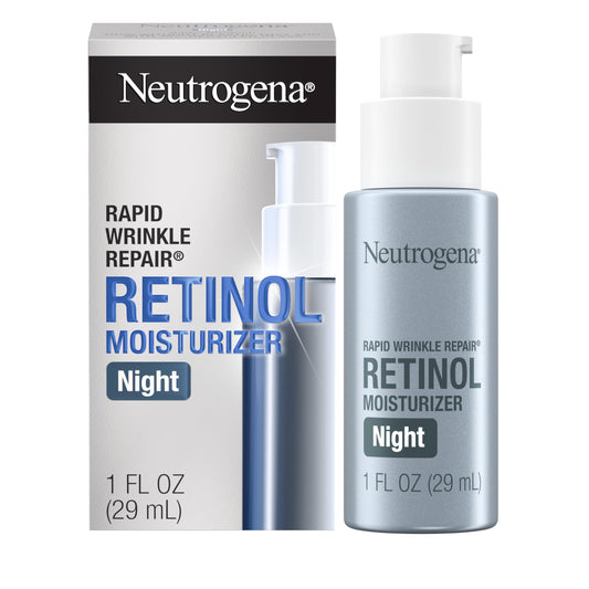 Neutrogena Rapid Wrinkle Repair Retinol Night Face Moisturizer, Daily Anti-Aging Face Cream with Retinol & Hyaluronic Acid to Fight Fine Lines Beauty & Personal Care Neutrogena