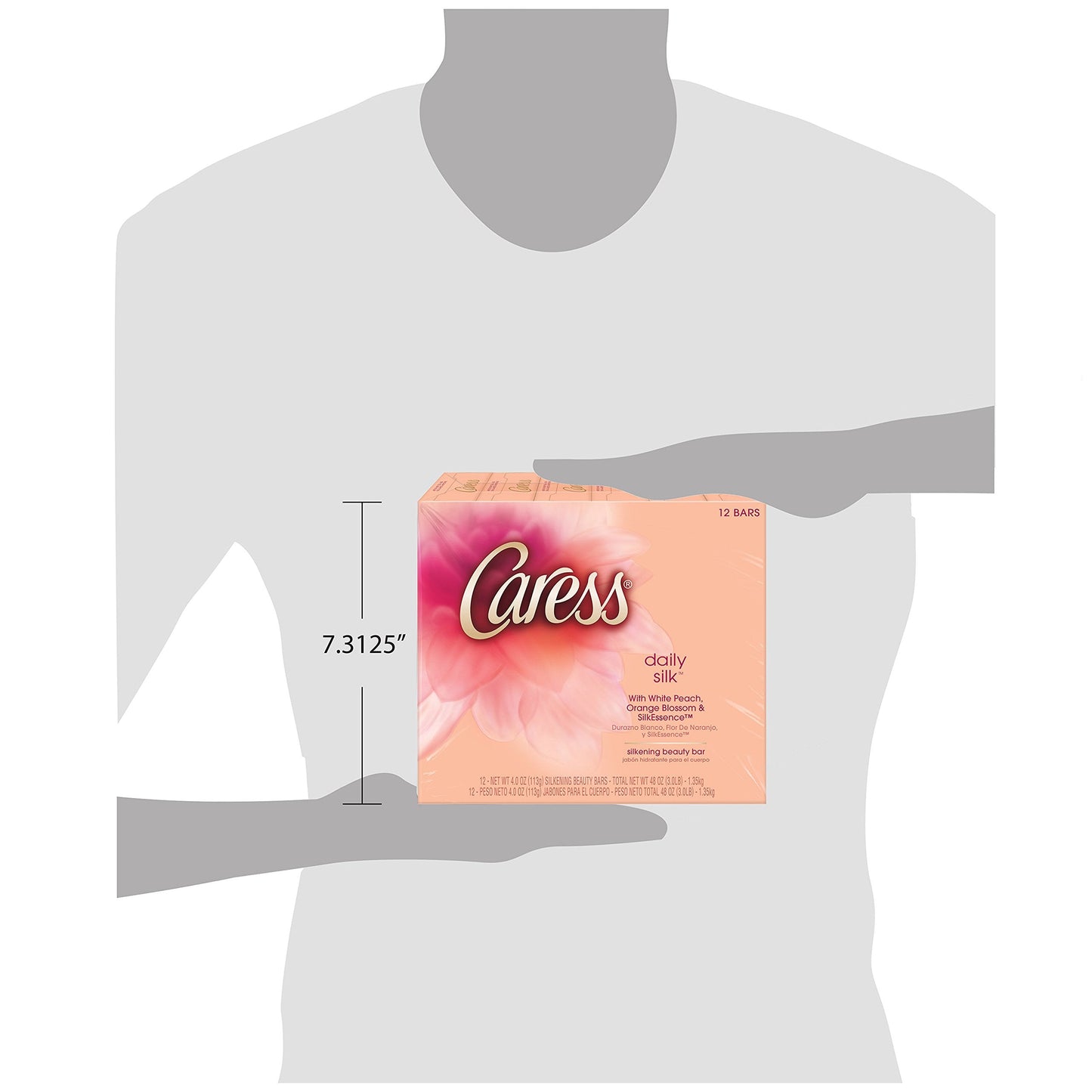 Caress Beauty Bar, Daily Silk 4 oz, 12 Bar, (Pack of 2) Beauty & Personal Care Caress