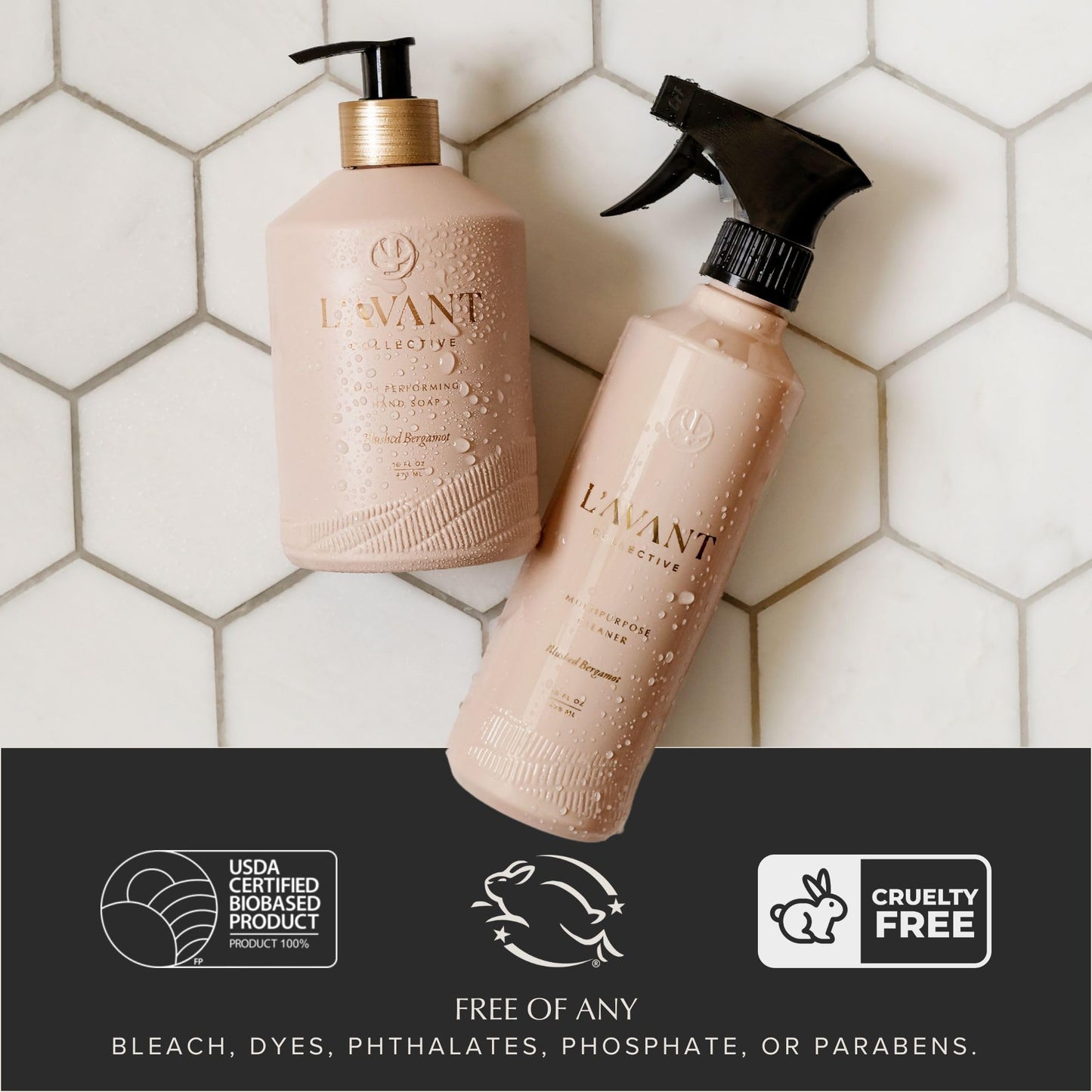 L'AVANT Collective Natural Luxury Hand Soap | Plant-Based, Non-Toxic & Moisturizing, Safe for Kids & Pets, Refillable Glass Bottle with Pump, 16 Fl Beauty & Personal Care L'AVANT Collective
