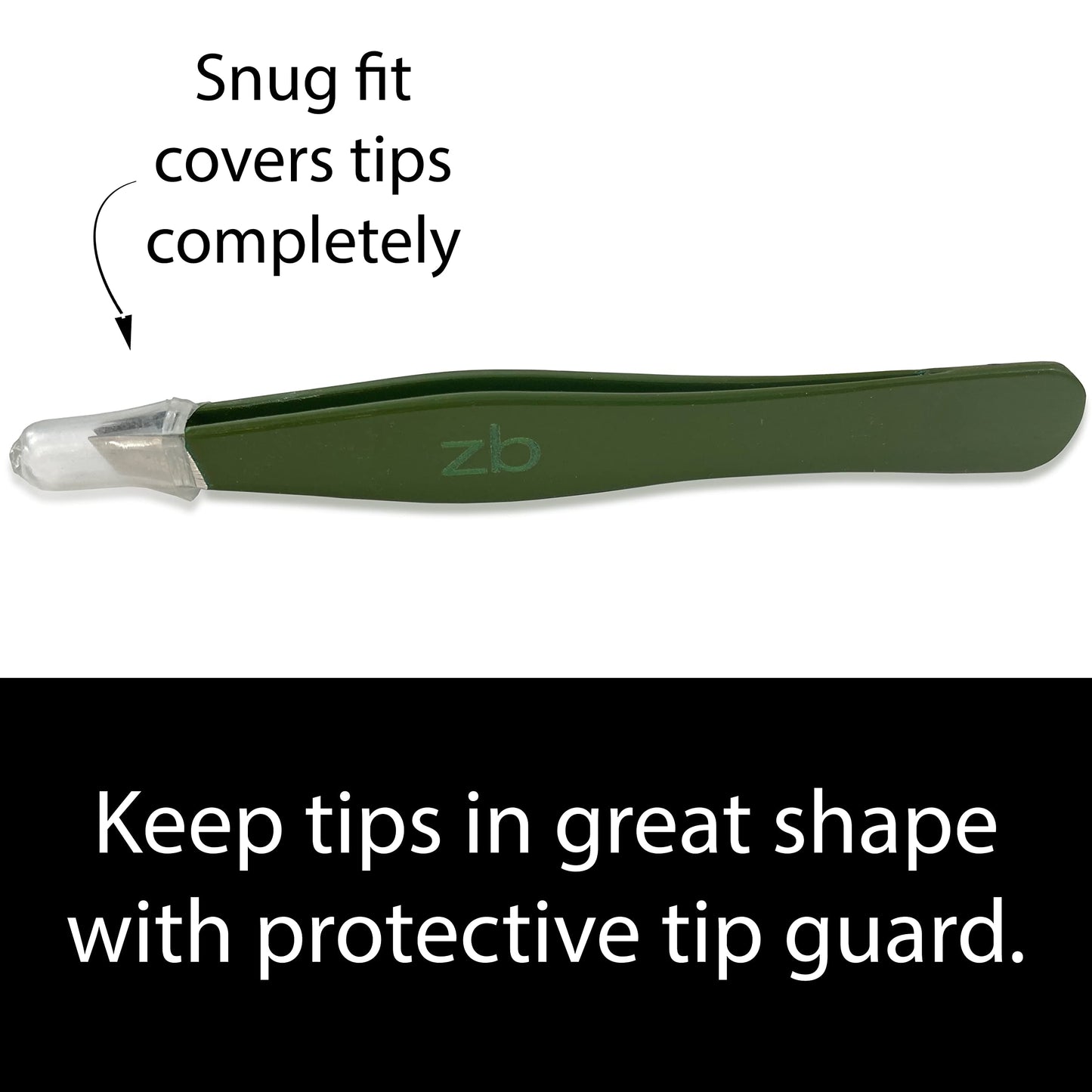 Tweezers - Surgical Grade Stainless Steel - Slant Tip for Expert Eyebrow Shaping and Facial Hair Removal - with Protective Pouch (Army Green) Beauty and Personal Care Zizzili Basics