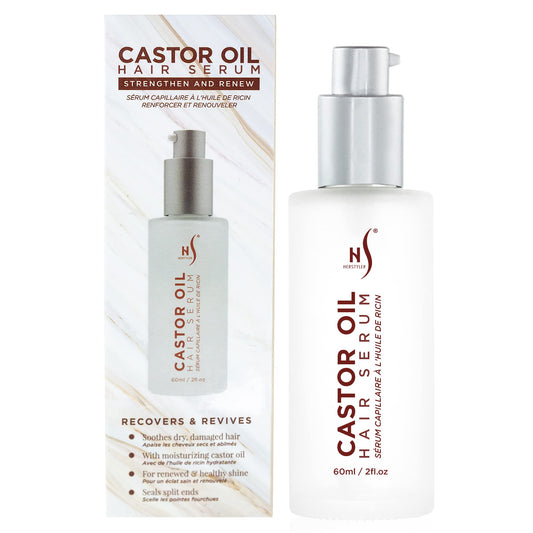 HerStyler Castor Oil Hair Serum for Hair Growth - Hair Shine Serum with Vitamin E - Hair Growth Serum - Hair Serum Heat Protectant - Vitamin E Beauty & Personal Care HerStyler