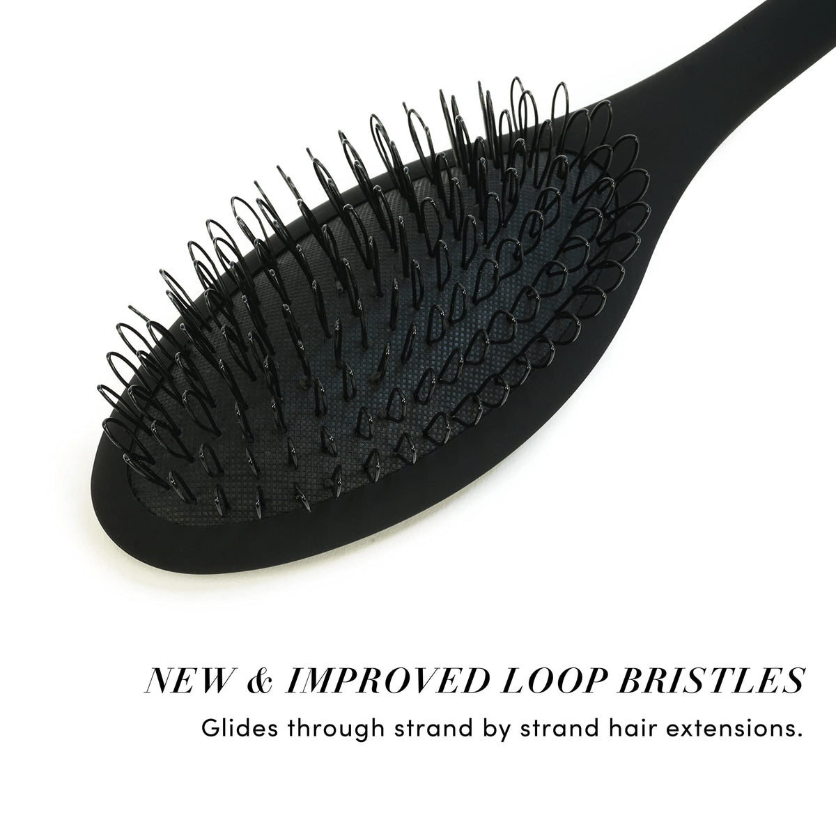 The Hair Shop Black Loop Brush - Salon Professional Grade with Matted Black and Ergonomic Design - Safe Detangler Tool for 100% Remy Human Beauty & Personal Care The Hair Shop