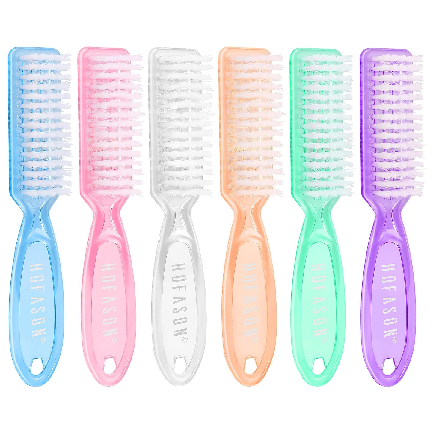 HOFASON 6 Pack Nail Brush for Cleaning Fingernails, Nail Brush Handle Grip Brush for Nail and Toenail Foot, Nail Dust Brush Manicure Pedicure Tools Beauty and Personal Care HOFASON Default Title