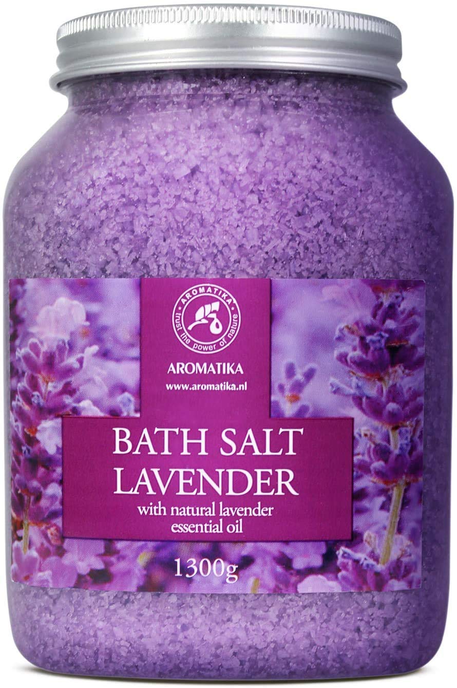 Sea Salt Lavender with Natural Lavender Essential Oil 46 Oz - Lavender Bath Salts - Lavanda Salt 1300g - Best for Good Sleep - Stress Relief - Beauty Beauty and Personal Care AROMATIKA