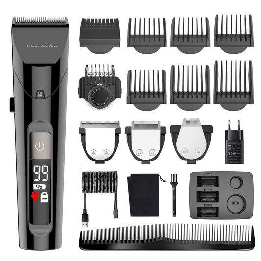 RASRGTRQ Barber Scissors Hair Clippers for Men, Cordless Men Hair Trimmer Professional Beard Electric Hair Clipper Rechargeable Hair Cutter Machine Beauty and Personal Care RASRGTRQ