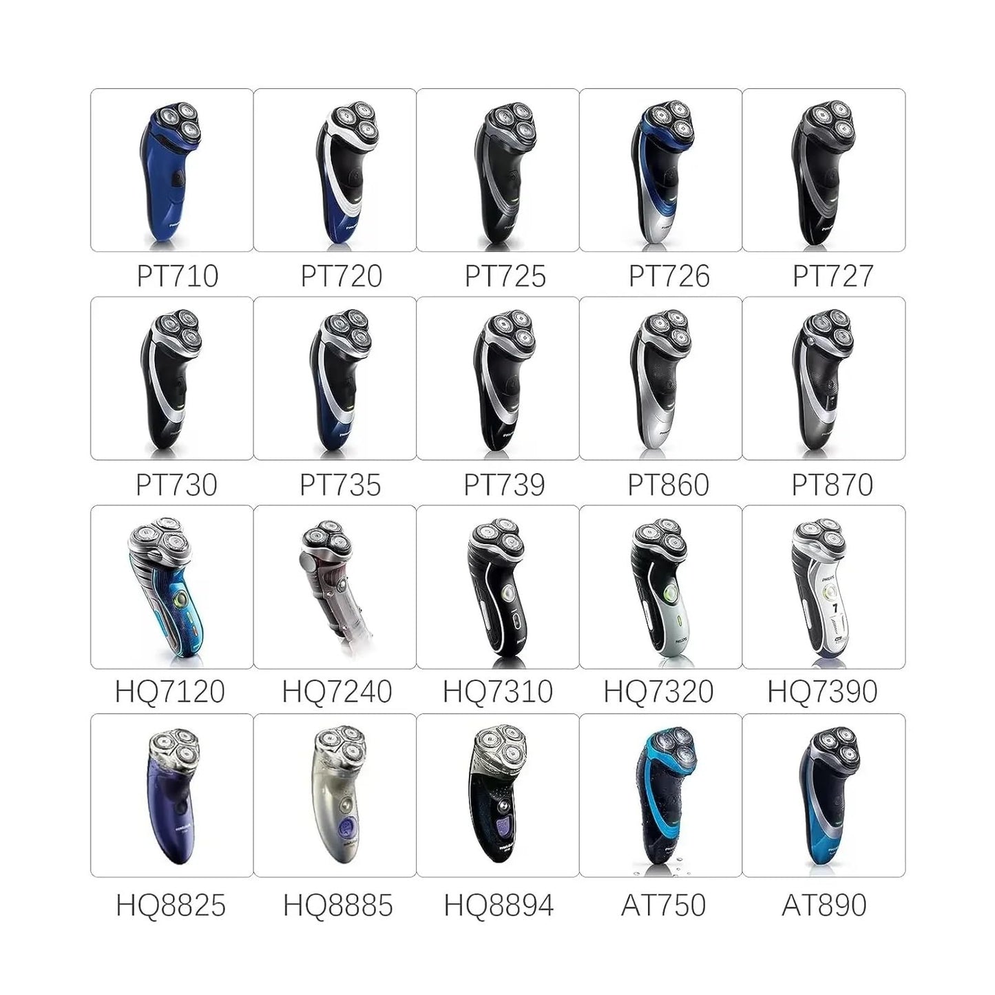 HQ8 Replacement Head?Compatible for Philips?Compatible for Norelco?Shaver HQ8 Series Razor Blade PT720 AT880 AT810 Head,3pc/Set(6pc-HQ8) Beauty and Personal Care KNVZNWFF