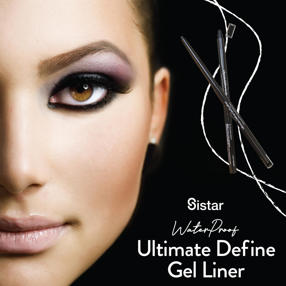 Sistar Ultimate Define Gel Eyeliner Pen Long Lasting Smudge Free Smooth Application Waterproof Liner (Rose Gold) Beauty & Personal Care Sistar