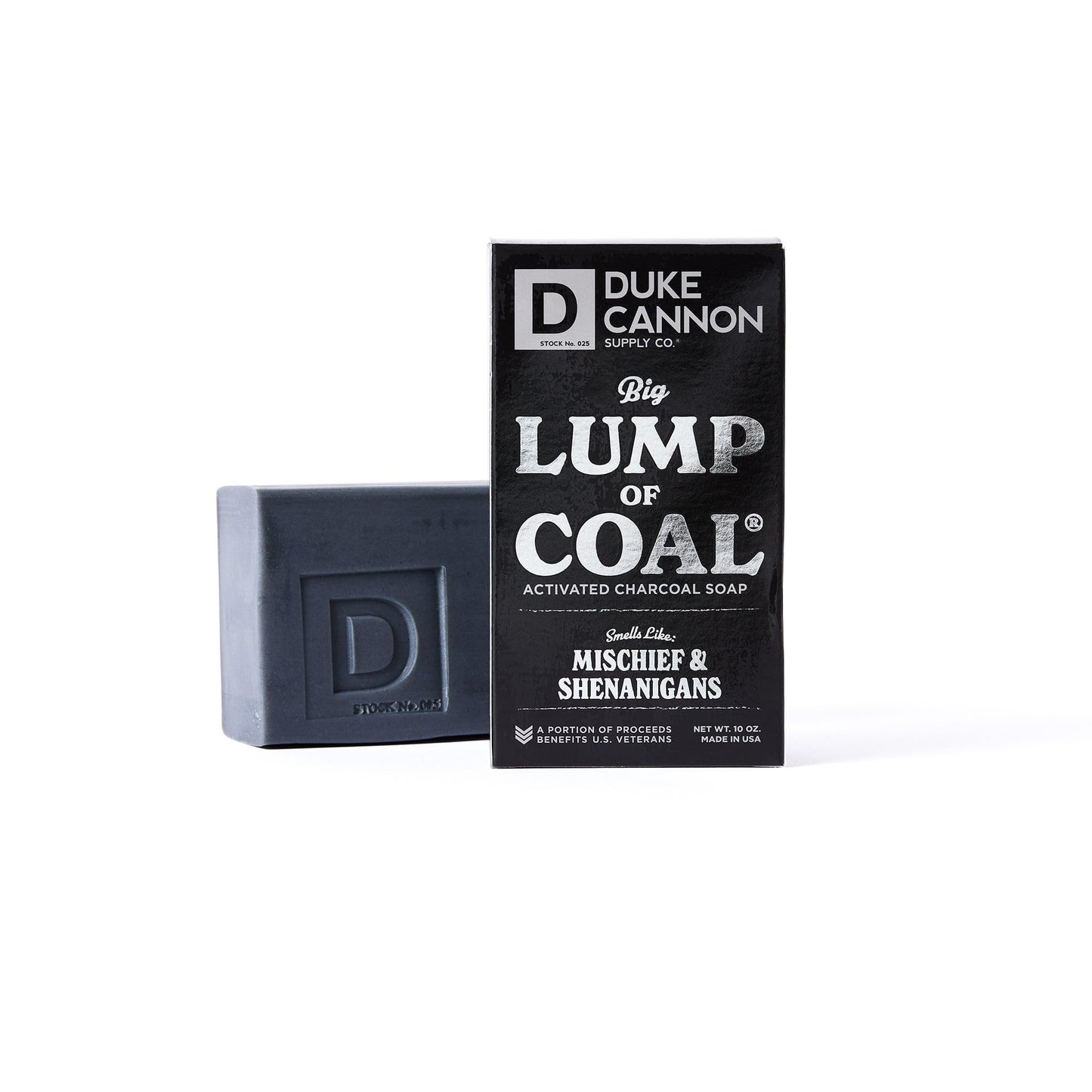 Duke Cannon Supply Co. Big Brick of Soap Bar for Men Holiday Edition - Big Lump of Coal (Bergamot & Black Pepper Scent), 10 oz. (1 Pack) Beauty & Personal Care Duke Cannon Supply Co.