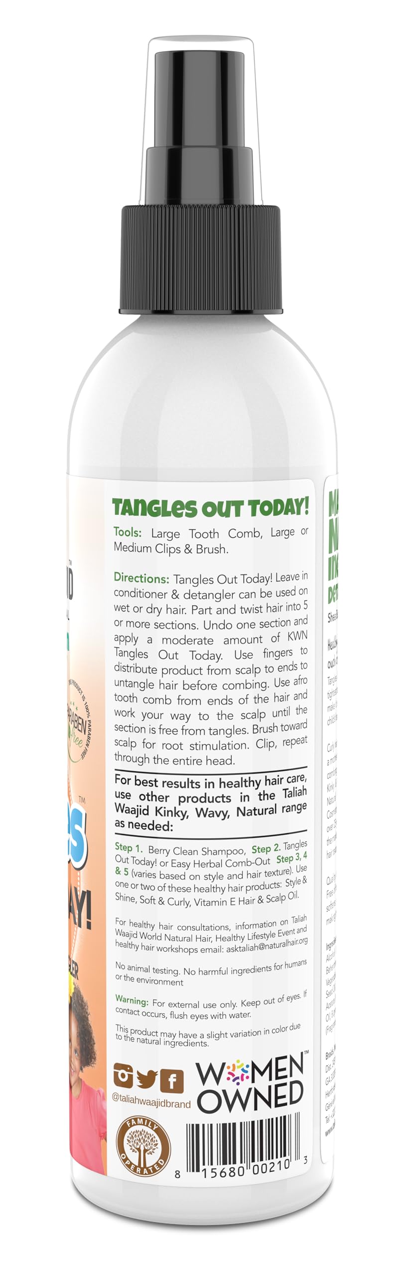 Taliah Waajid for Children Tangles Out Today Leave-in Conditioner | Detangler for Kids with Kinky, Wavy & Natural Hair | Repairs Damage & Breakage - 8