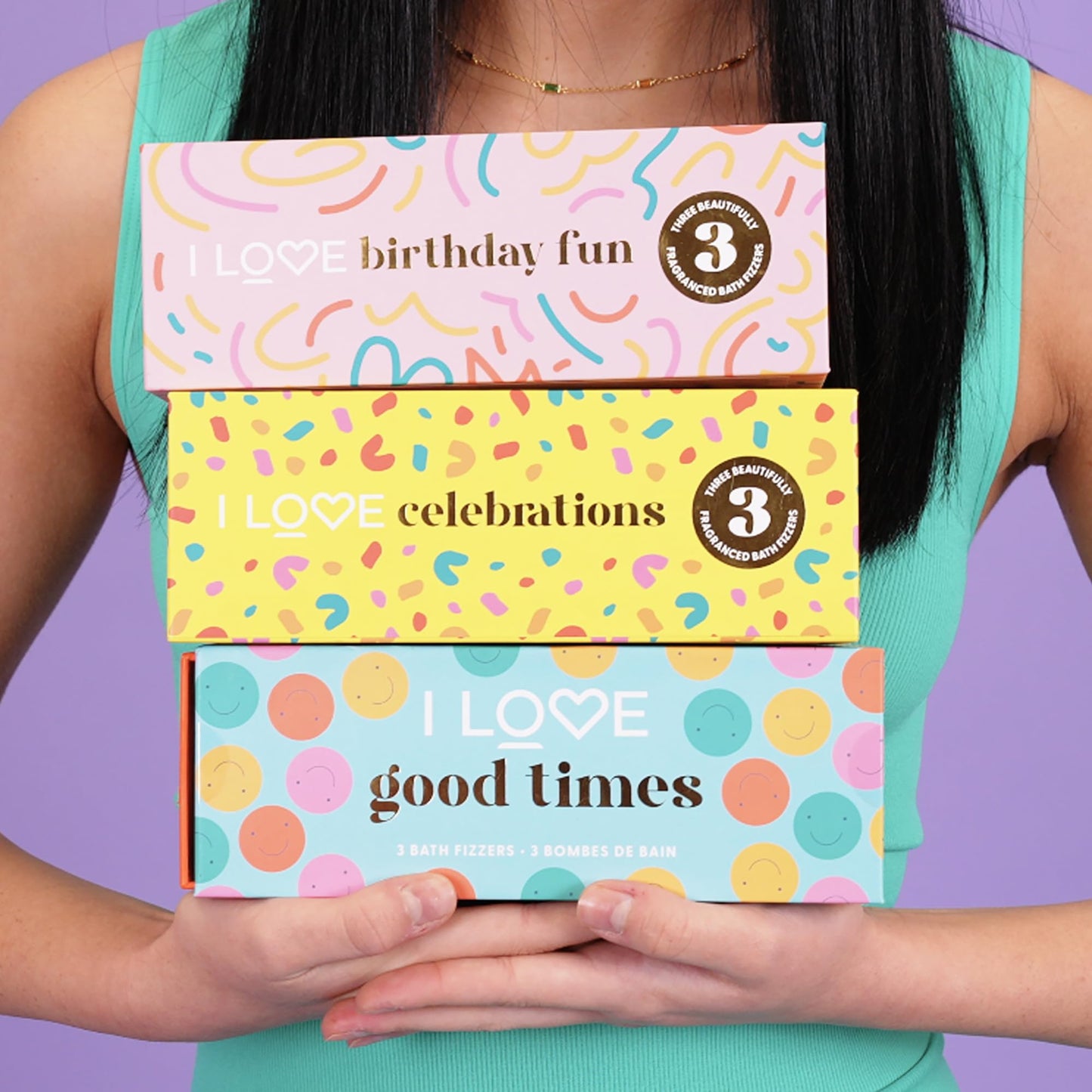I LOVE Special Moments Good Times Bath Fizzer Pack - Natural Bath Bombs Gift Set - Shea Butter Bath Bombs Set - Spa Gift Set for Women - 3 pc Beauty and Personal Care I LOVE