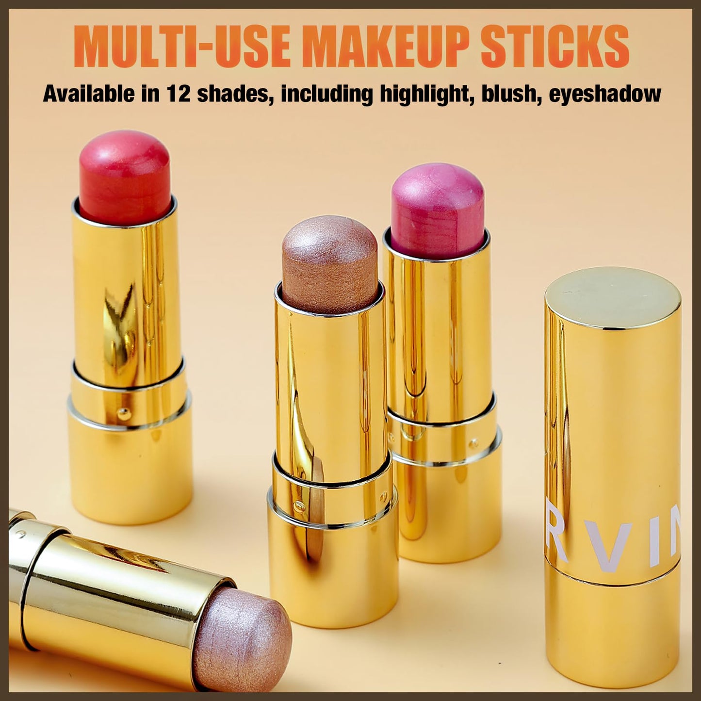 MIELIKKI Cream Eyeshadow Stick, Eye Shadow Pen, Shades with Highlighter Sticks & Blush Sticks, Long Lasting, Waterproof, Matte Finish, Eyeshadow #01 Beauty & Personal Care MIELIKKI