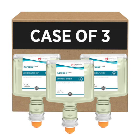 AGROBAC PURE FOAM ANTRIBAC HAND WASH 1.2 LITER TOUCH FREE, 3 PACK Beauty & Personal Care SC Johnson Professional