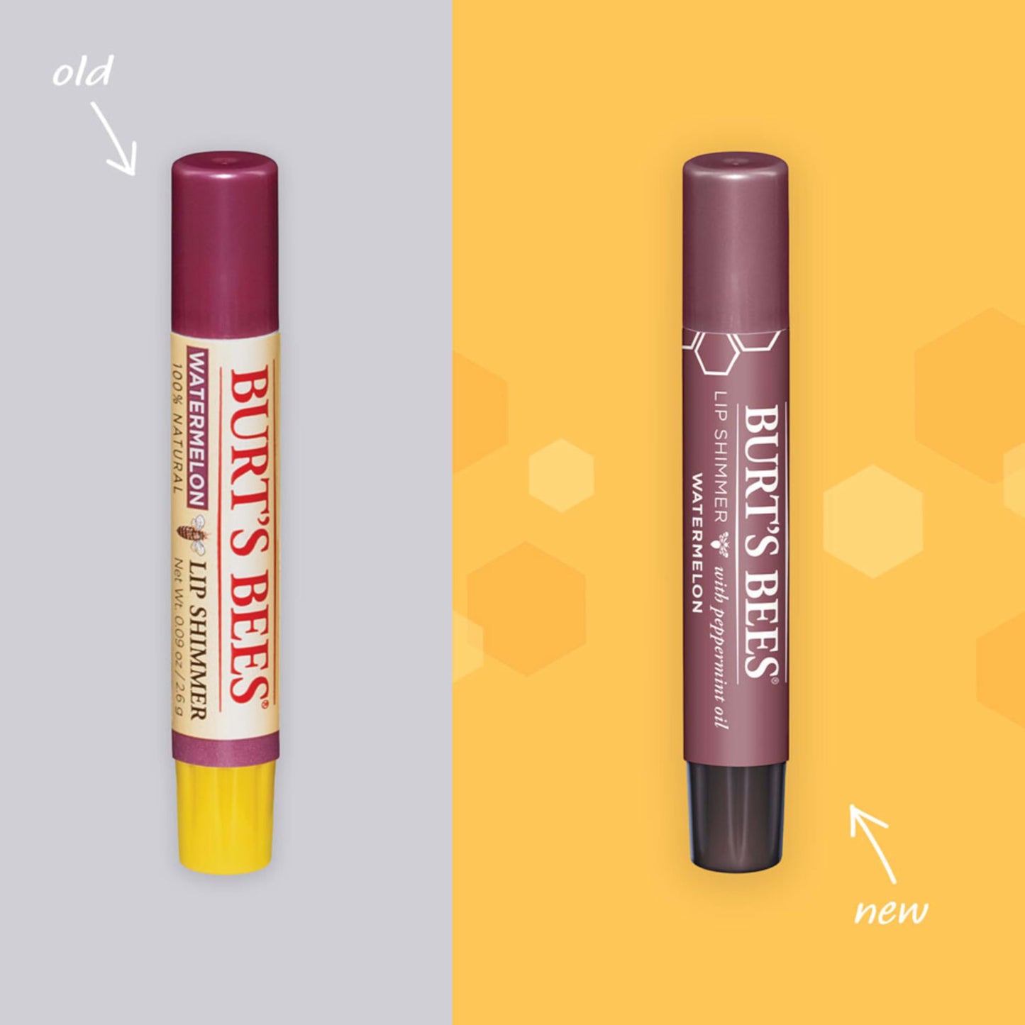 Burt's Bees Lip Shimmer, Lip Gloss With Responsibly Sourced Beeswax, Watermelon, Natural Origin Lip Care, 1 Tube, 0.09 oz. Beauty & Personal Care Burt's Bees