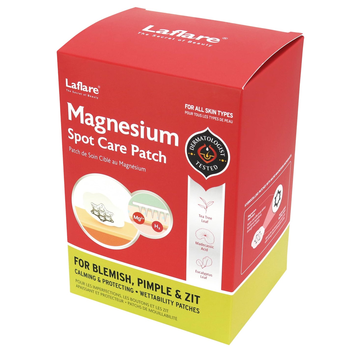 Laflare FreeGo Magnesium Pimple Patches for Face. Blemish.Zit & Dark Spots from Post-Blemish, Pimple .Zit. Self Dissolving,Hydrocolloid, Tee Tree oil Beauty & Personal Care Laflare
