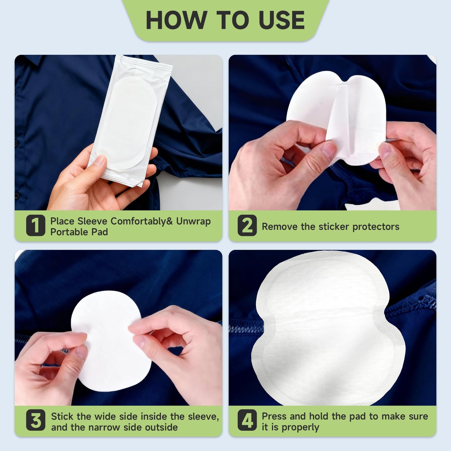 ANKEXIN Armpit Sweat Pads, 120 PCS Underarm Sweat Pads for Women and Men, Disposable Clothing Liners for Stain Prevention, Ultra Absorbent Beauty and Personal Care ANKEXIN