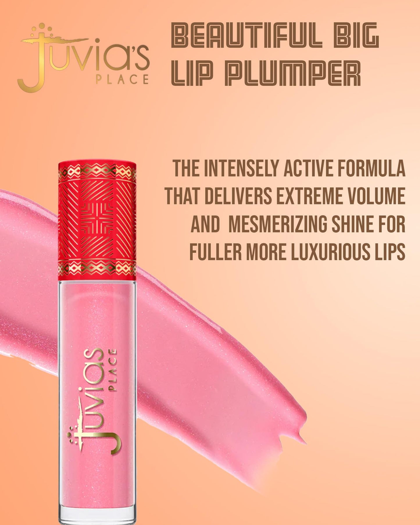 Juvia's Place Beautiful Big Lip Plumper - Ring The Alarm | Stunning Pink Shimmer Gloss for Full, Defined Lips | Plumping, Hydrating & High-Shine Beauty & Personal Care Juvia's Place