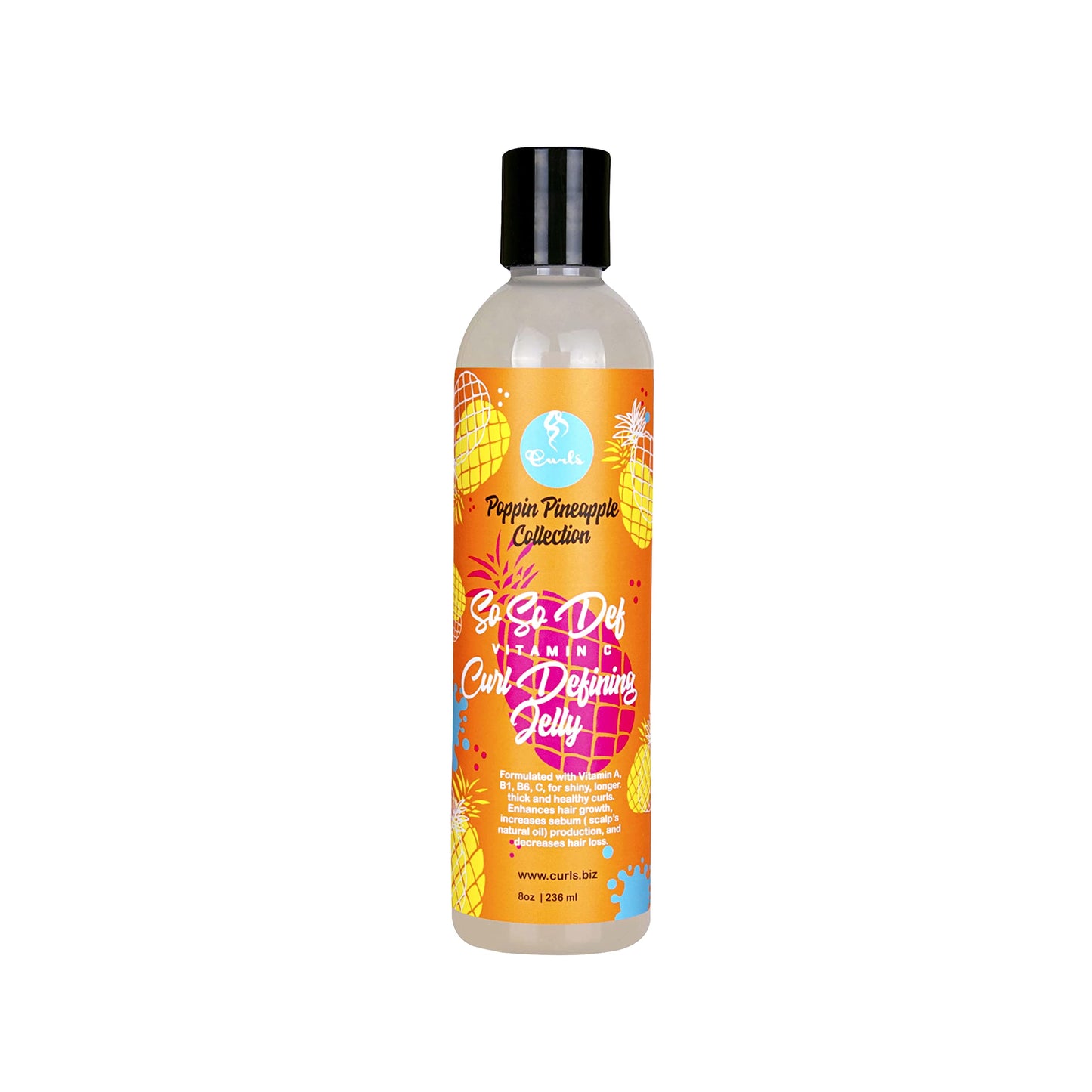Curls Poppin Pineapple So So Def Vitamin C Defining Jelly - Shinier, Longer, Thicker, Healthier Hair - Hydrating and Frizz Free - All Curly Hair Types Beauty & Personal Care Curls