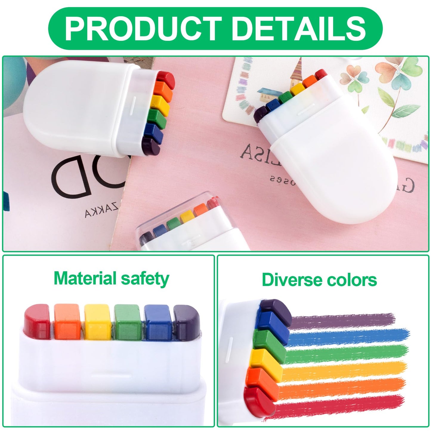 Lekgavd 2PCS Rainbow Face Body Paint, Pride Makeup Supplies, Face Painting Crayons for Pride Day, Celebrations Party, Festivals for Men, Women Beauty & Personal Care Lekgavd