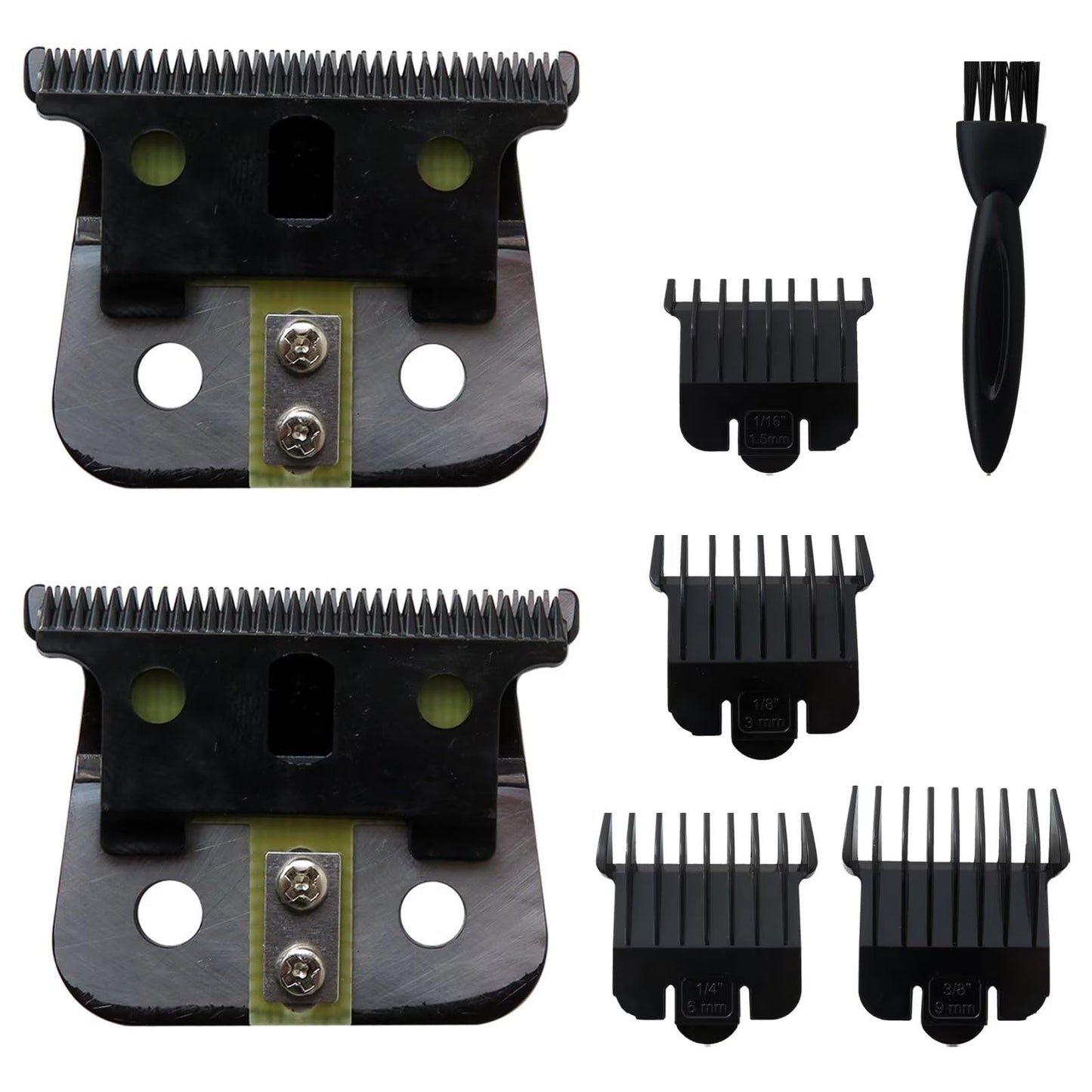 Gxcdizx Upgraded 2 Pack Blades for Andis T-Outliner, for Andis GTX Replacement Blade, T Liner Clipper and Trimmer Blade (Black Steel T Blade + Black Beauty and Personal Care Gxcdizx