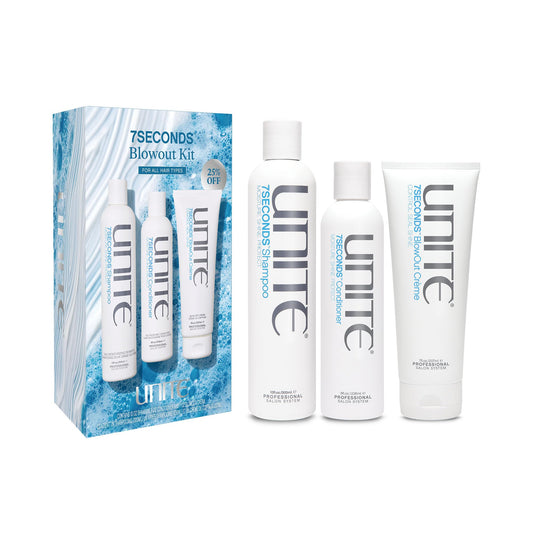 UNITE Hair - 7SECONDS Shampoo, Conditioner & Styling Crème Set - Hydrating Frizz Control for Dry, Damaged Hair - Repairs & Extends Blowout, All Hair Beauty & Personal Care UNITE
