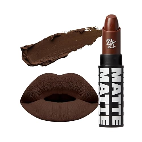 Ruby Kisses Lipstick, Matte Finish, Long-Lasting, Highly Pigmented, Smooth Apply, Full Coverage Lip Color Makeup (Espresso) Beauty & Personal Care Ruby Kisses