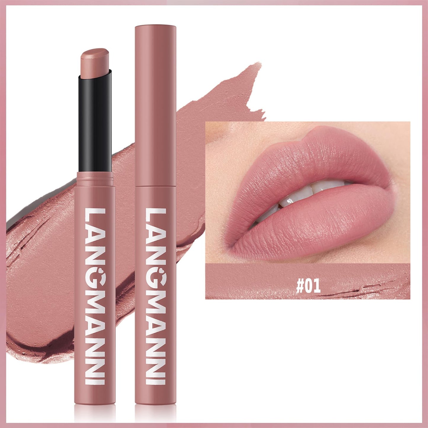 MESUROSE M?TYSUR Matte Lipstick - Non-Sticky, Long-Lasting & Waterproof Lipstick for Women, Richly Pigmented, Hydrating Lip Makeup with Smudge-Proof Beauty & Personal Care MESUROSE