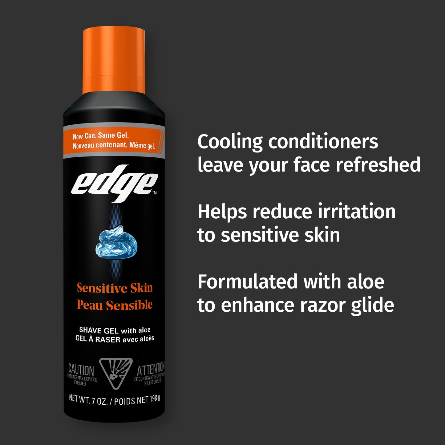 Edge Shaving Gel for Men, Sensitive Skin with Aloe, 6 Pack, Moisturizes, Protects, Soothes, Reduces Skin Irritation Beauty and Personal Care Edge