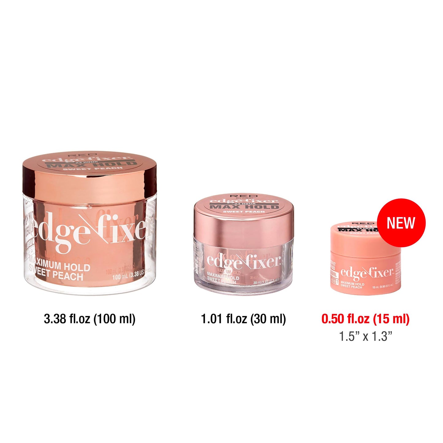 Red by Kiss Edge Fixer 24 Hour Maximum Hold Edge Wax No Flaking Biotin B7 Infused Hair Gel Beauty & Personal Care Red by Kiss