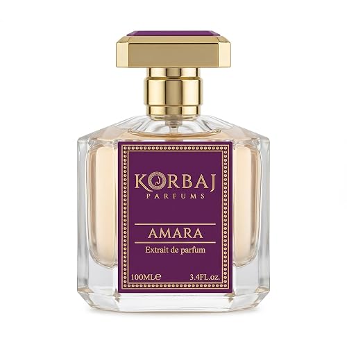 KORBAJ PARFUMS AMARA - Arabian Perfume for Women, Extrait de Parfum with Berry Fruits, Jasmine, Vanilla, Musk & Amber - Long Lasting Luxury Feminine Beauty & Personal Care KORBAJ PARFUMS