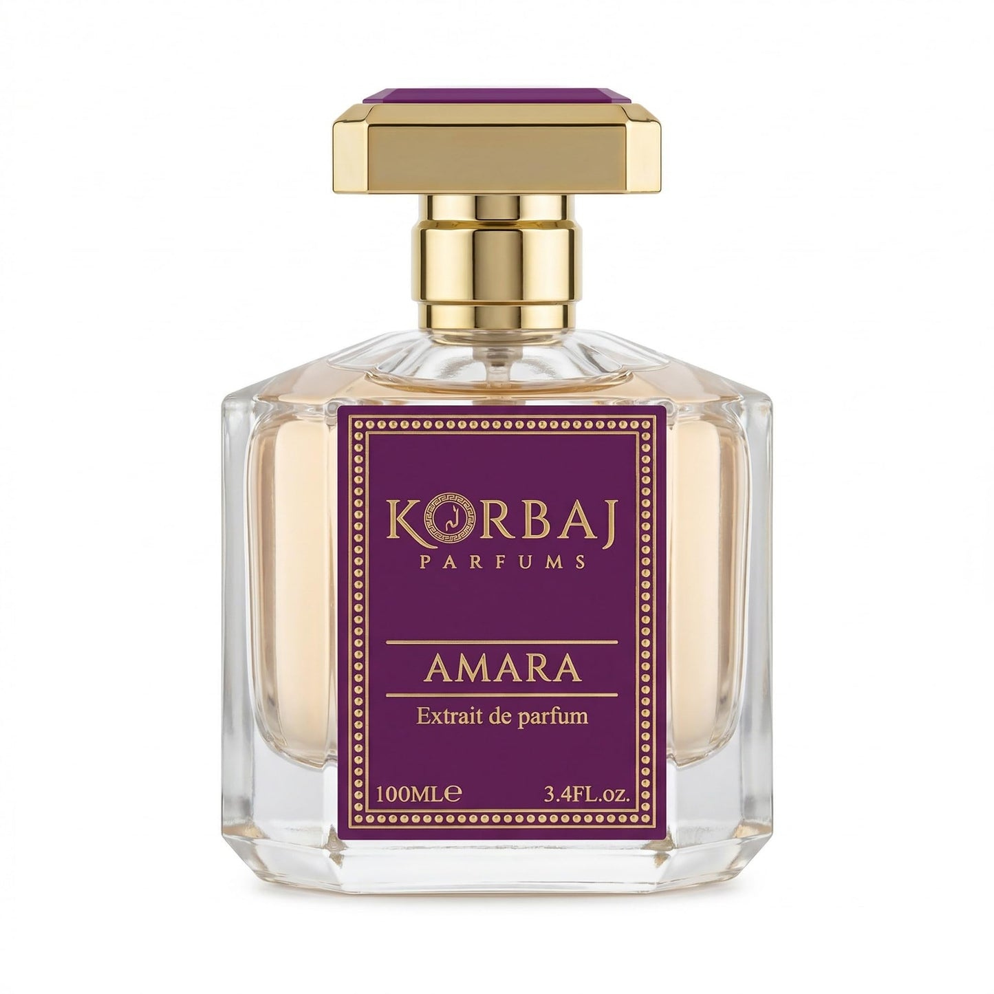 KORBAJ PARFUMS AMARA - Arabian Perfume for Women, Extrait de Parfum with Berry Fruits, Jasmine, Vanilla, Musk & Amber - Long Lasting Luxury Feminine Beauty & Personal Care KORBAJ PARFUMS