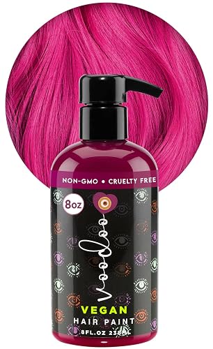 MOEHAIR Semi-Permanent Hair Color | Magenta Hair Dye 8 Oz | Voodoo Highest Love Magenta Hair Color | Temporary Hair Dye for Dark Hair | No Ammonia Beauty & Personal Care MOEHAIR