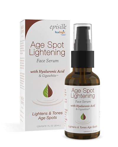 Age Spot Face Serum - Dark Spot Corrector Enriched w/Hyaluronic Acid & Gigawhite - Episilk Brightening Serum to Lighten & Tone Age Spots & Wrinkles Beauty & Personal Care Hyalogic