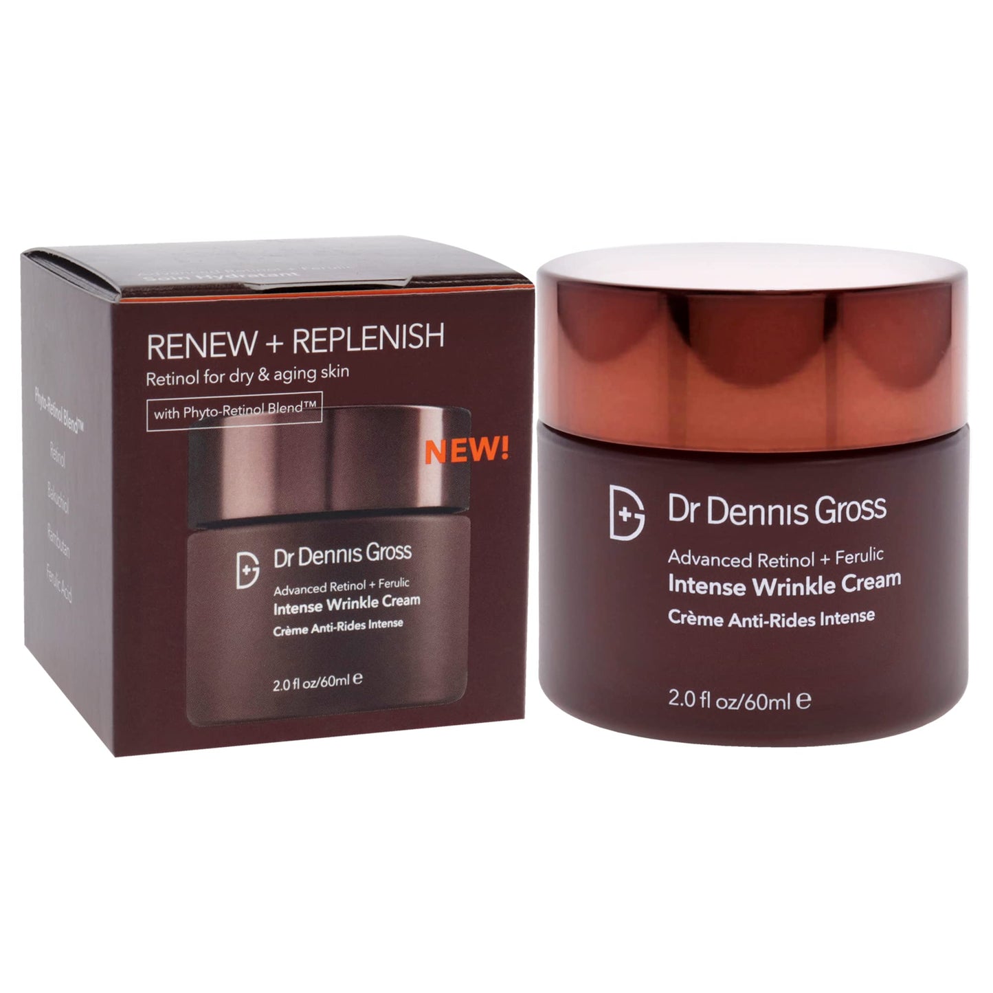 Dr Dennis Gross Advanced Retinol Plus Ferulic Intense Wrinkle Cream Cream Unisex 2 oz Beauty & Personal Care Dr Dennis Gross