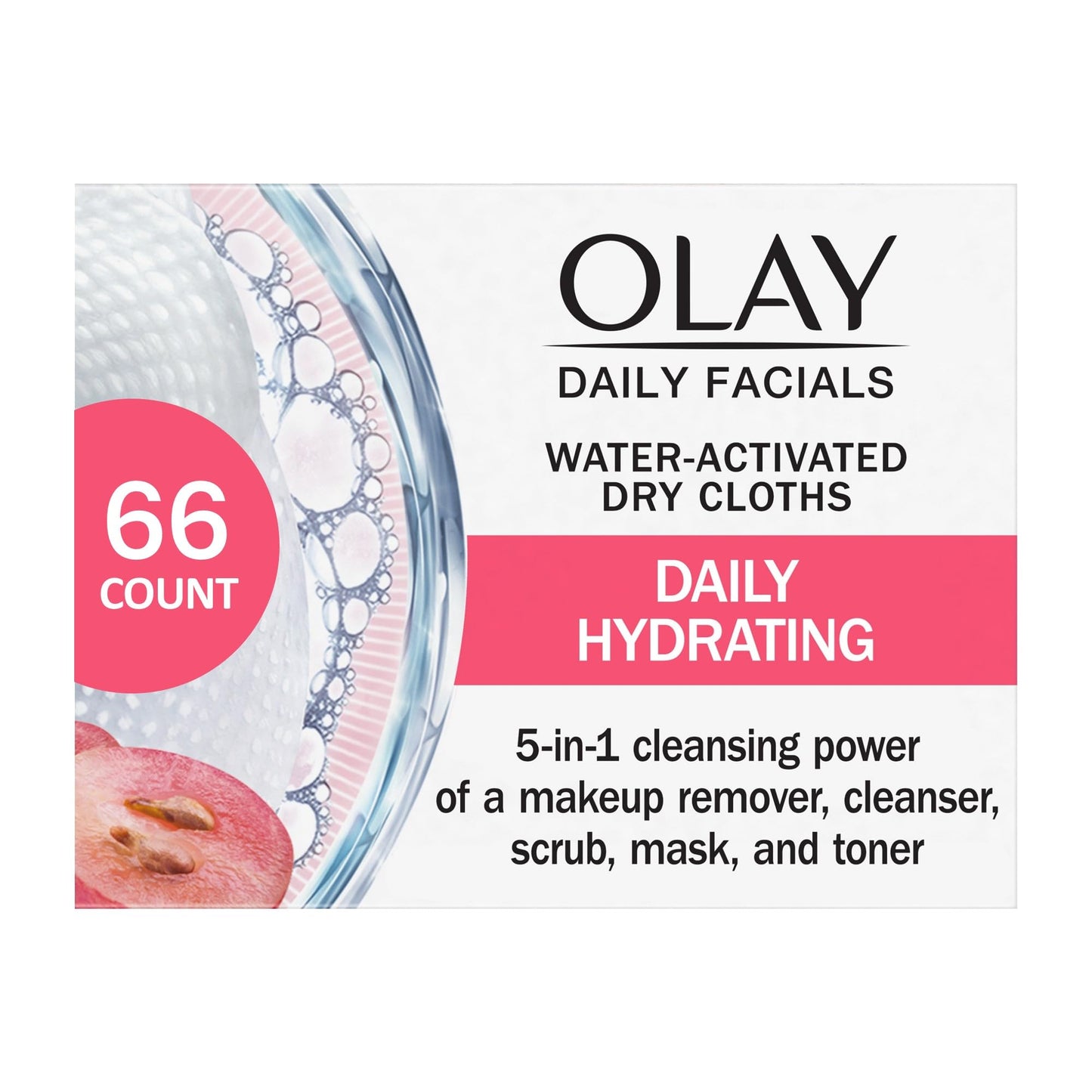 Olay Daily Deeply Clean 4-in-1 Water Activated Cleansing Face Cloths 33ct (Pack of 5) Beauty & Personal Care Olay