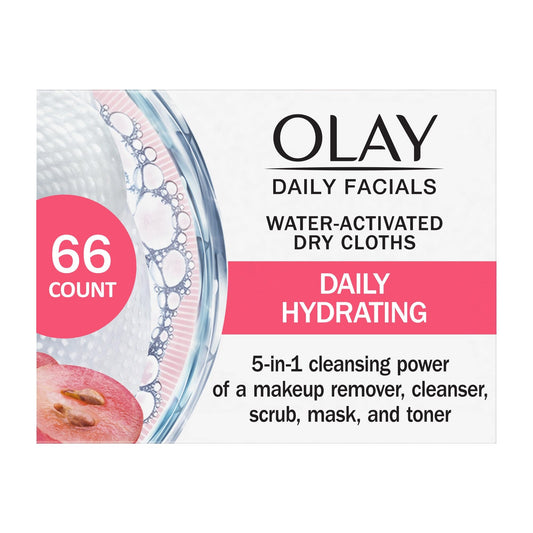 Olay Daily Deeply Clean 4-in-1 Water Activated Cleansing Face Cloths 33ct (Pack of 5) Beauty & Personal Care Olay
