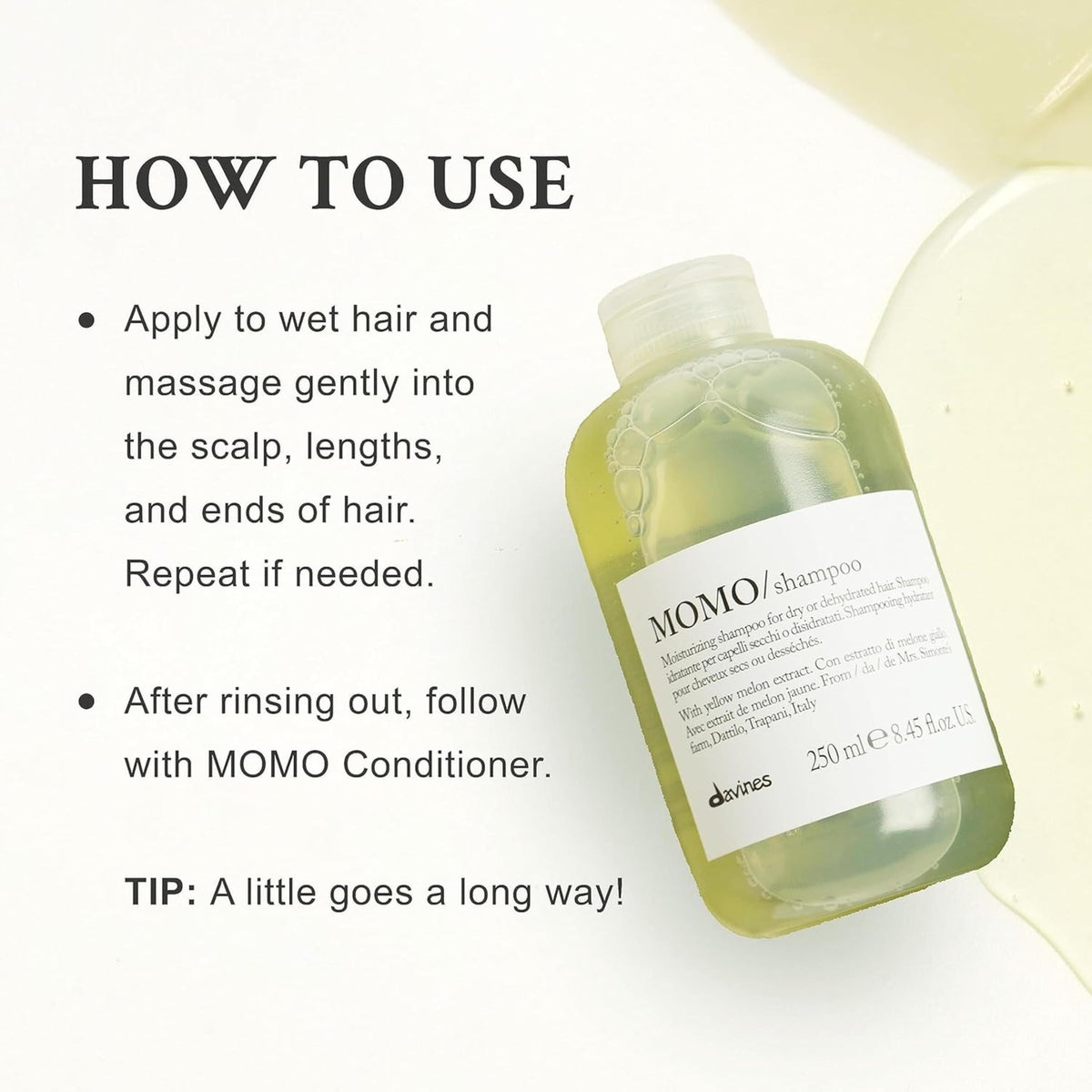 Davines Momo Moisturizing Shampoo for Dry and Dehydrated Hair, 8.45 Ounce Beauty & Personal Care Davines