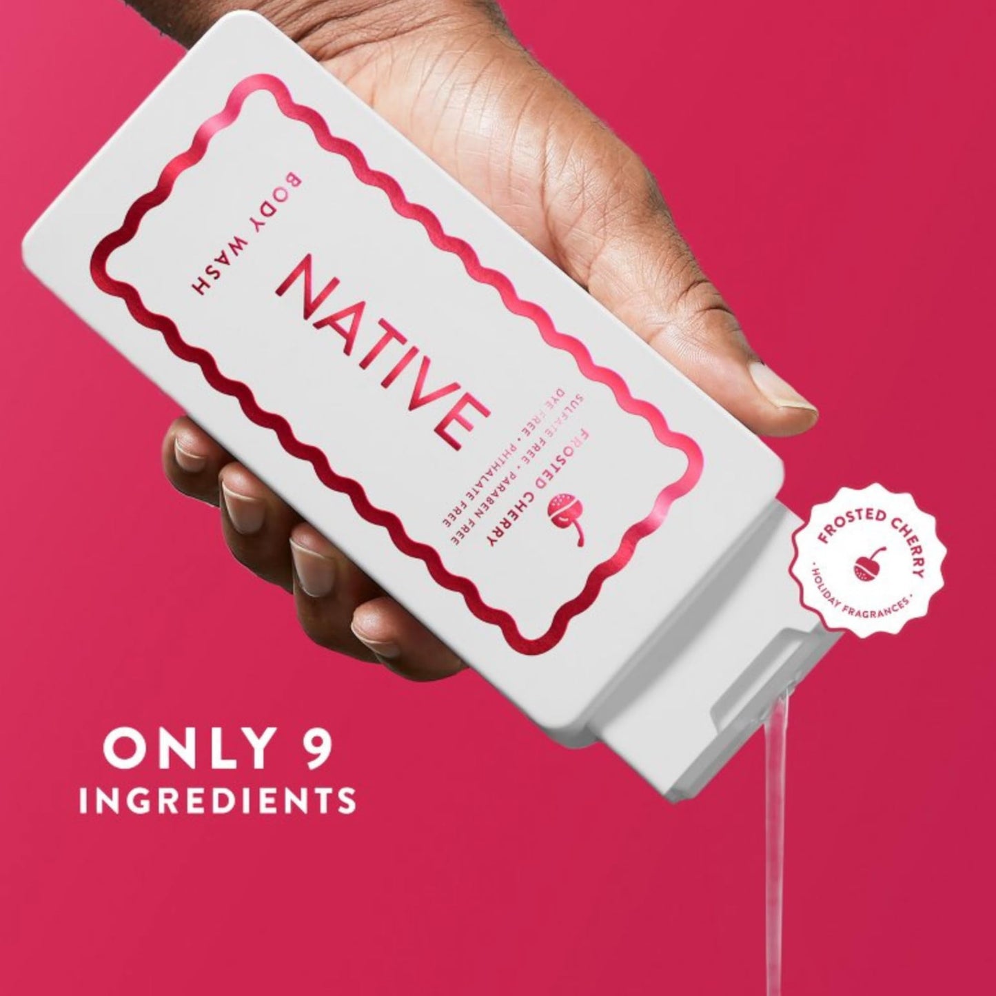 Native Limited Edition Frosted Cherry Body Wash Holiday Set, Sulfate-Free, Cruelty-Free, 18 fl oz, 2-Pack Beauty & Personal Care Native