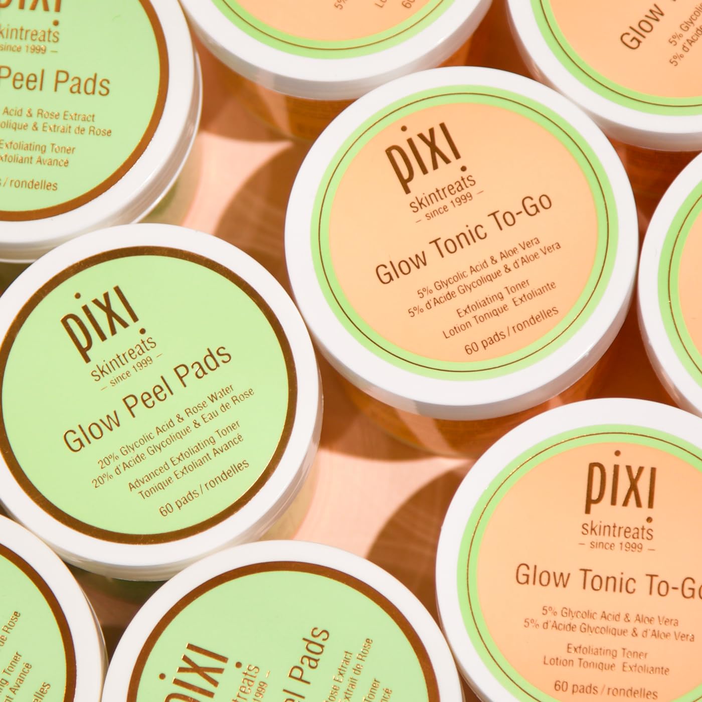 Pixi Beauty Glow Peel Pads | Exfoliating Treatment Contains 20% Glycolic Acid | Reveal Glowing Complexion | 60 Pads Beauty & Personal Care Pixi