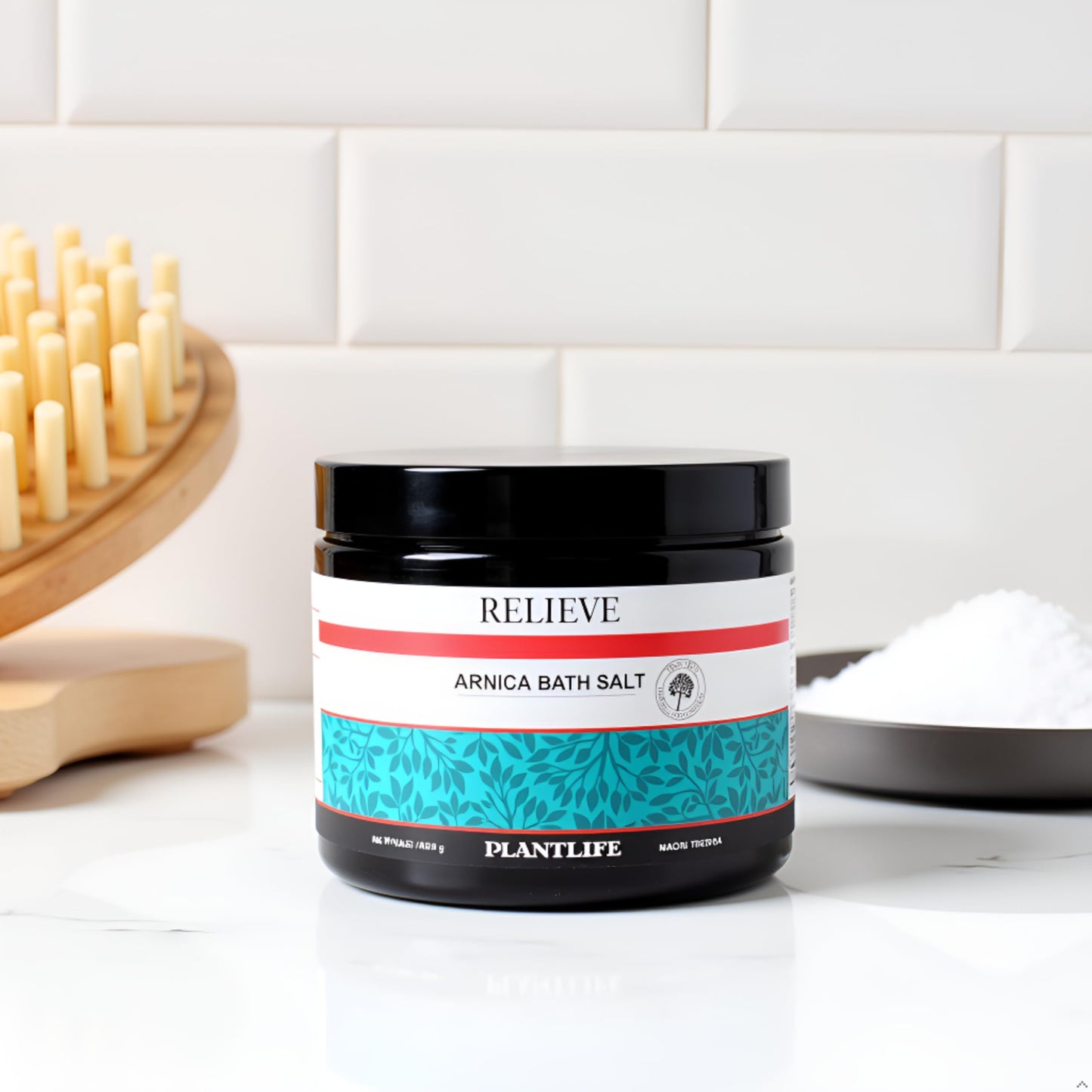 Plantlife Arnica Relieve Mineral Bath Salts - Made with Arnica and 100% Pure Essential Oils - Relieve Products are a Homeopathic Solution for Everyday Beauty and Personal Care Plantlife