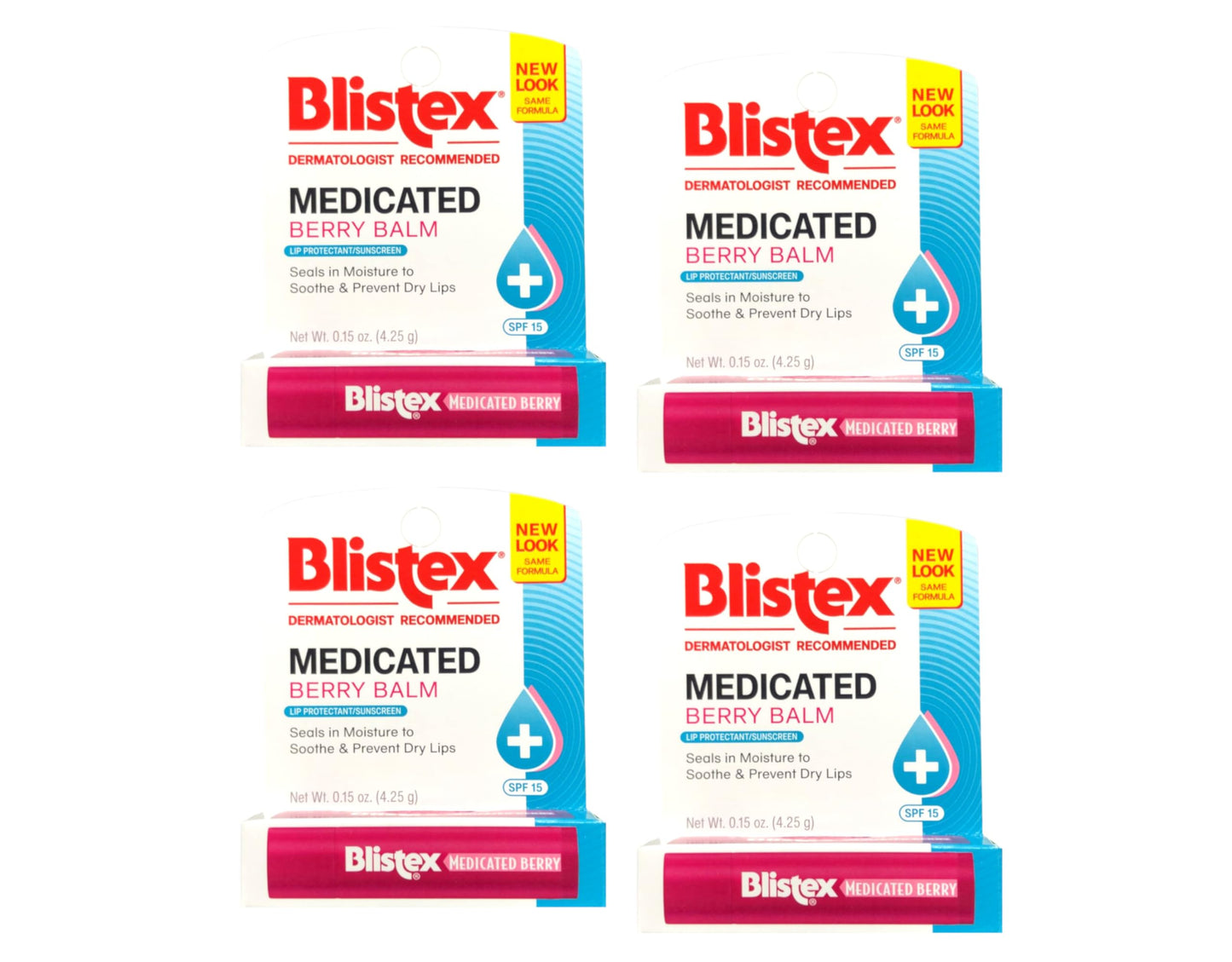 Blistex Medicated Berry Balm, 0.15 Ounces (Pack of 4) Beauty and Personal Care Blistex