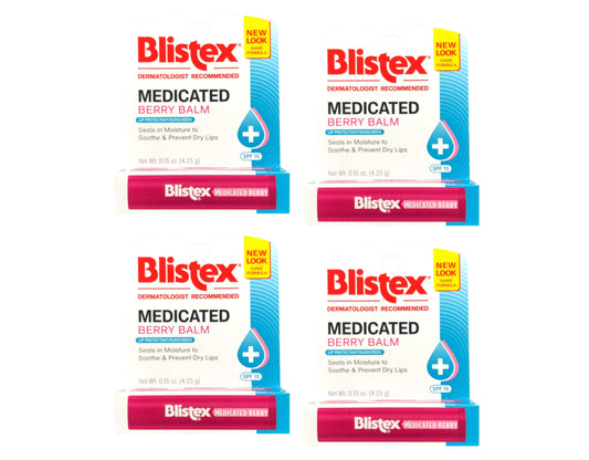 Blistex Medicated Berry Balm, 0.15 Ounces (Pack of 4) Beauty and Personal Care Blistex