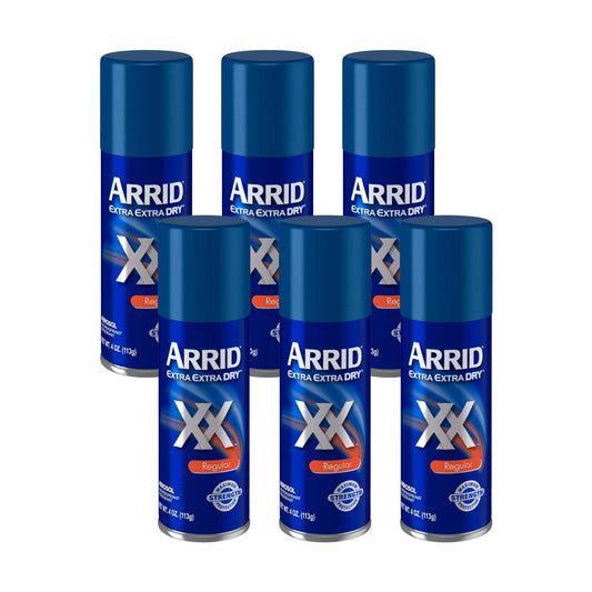 Arrid XX Extra Extra Dry Antiperspirant Deodorant Spray, Regular Scent, 4 oz - Maximum Wetness Protection, Long-Lasting Freshness (Pack of 6) Beauty and Personal Care Arrid