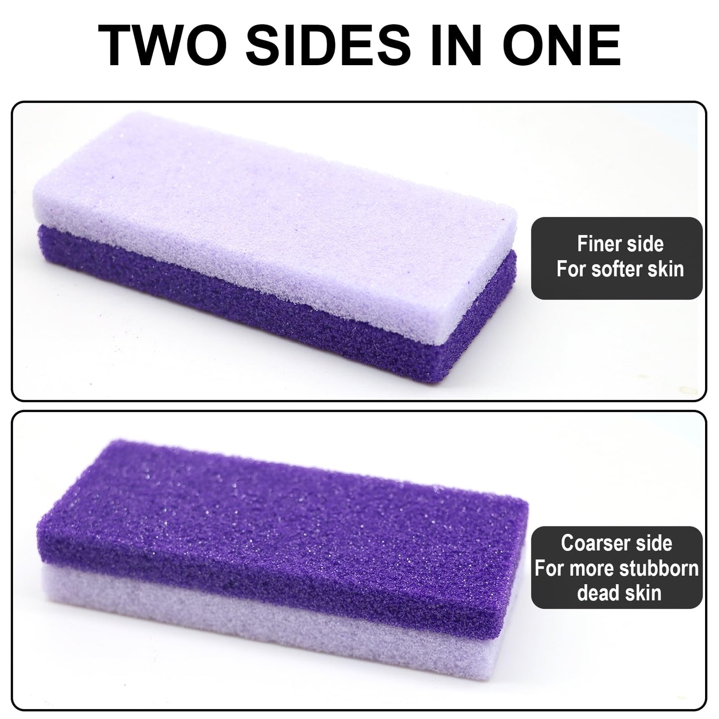 lenpestia Foot Pumice Stone 2 Pack Pedicure Stone for Feet Pumice Sponge for Feet Callus Remover and Scrubber Double Sided Pedicure Foot Pumice Stone Beauty and Personal Care lenpestia