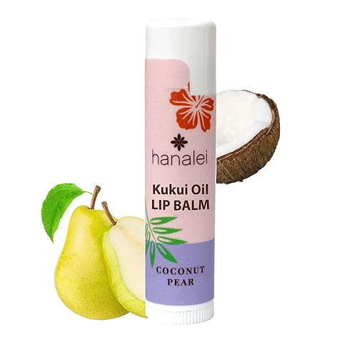 Hanalei Lip Balm & Moisturizer - Natural Kukui Oil & Beeswax for Hydrating, Soothing & Repairing Dry, Chapped Lips - Long-Lasting Care - Softens Beauty & Personal Care Hanalei