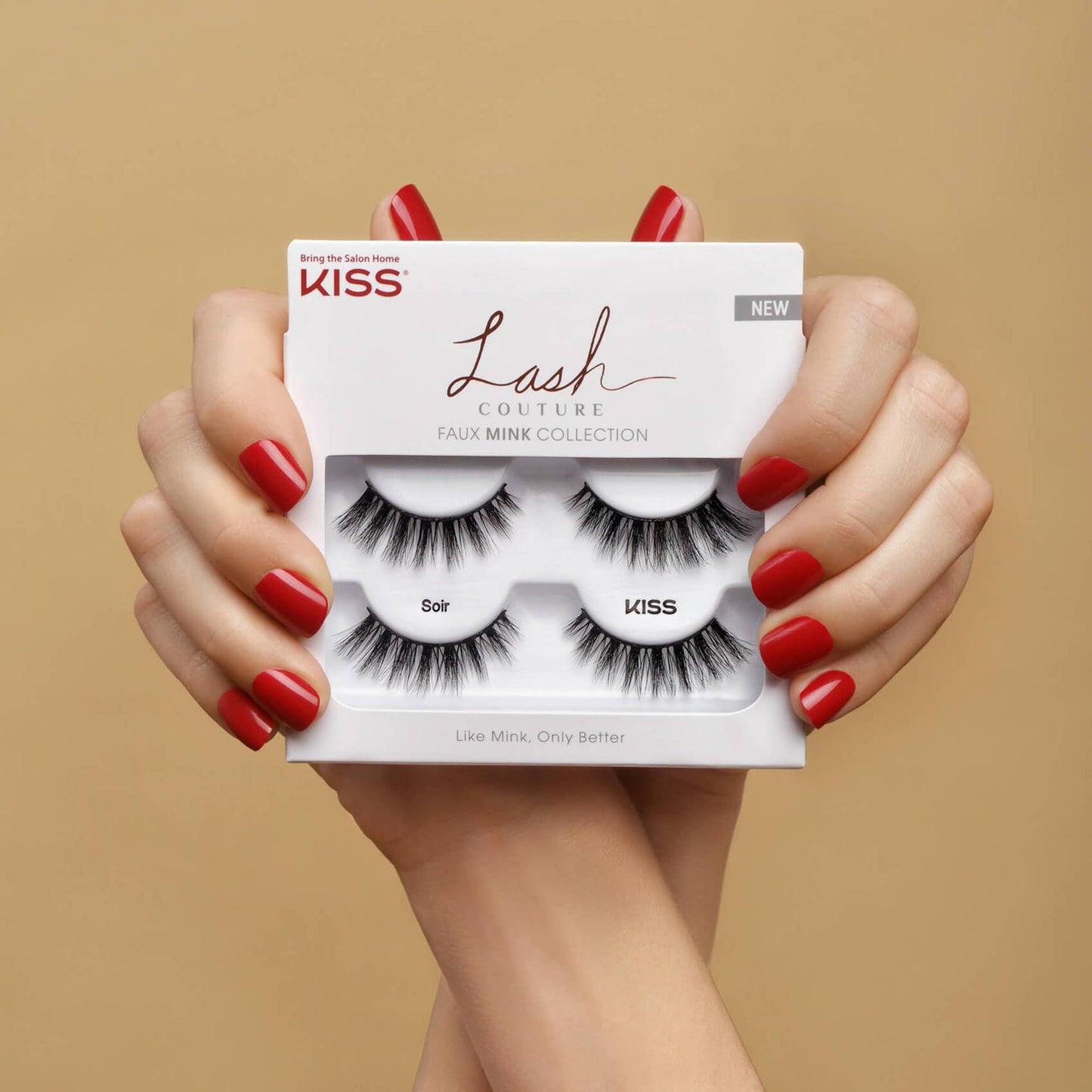 KISS Lash Couture Faux Mink False Eyelashes Double Pack, Knot-Free Lash Band, Reusable, Contact Lens Friendly, Easy To Apply, Ultrafine, Tapered… Beauty & Personal Care KISS