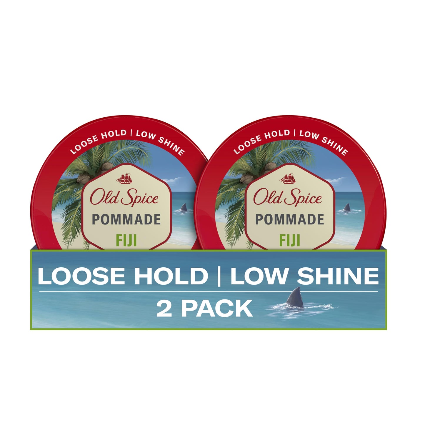 Old Spice Fiji Pomade for Men, Loose Hold, Low Shine, Men's Hair Styling, 2.22 Oz Each, Twin Pack Beauty & Personal Care Old Spice