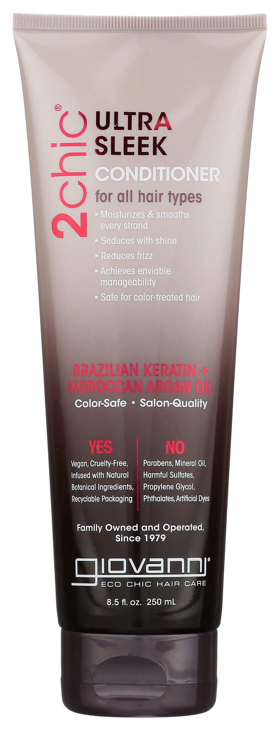 GIOVANNI 2chic Ultra-Sleek Conditioner, Anti-Frizz Formula, 8.5 oz