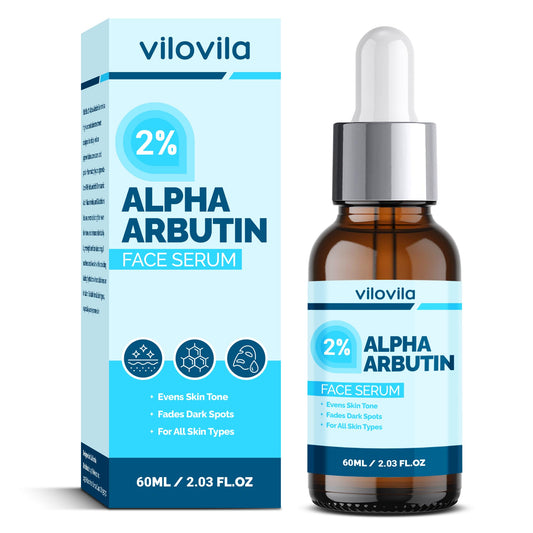 ViloVila 2% Alpha Arbutin Face Serum (2 Fl oz), Alpha Arbutin 2% + HA for Men and Women, Face Serum with Niacinamide & Tranexamic Acid, Hydrating Beauty & Personal Care ViloVila