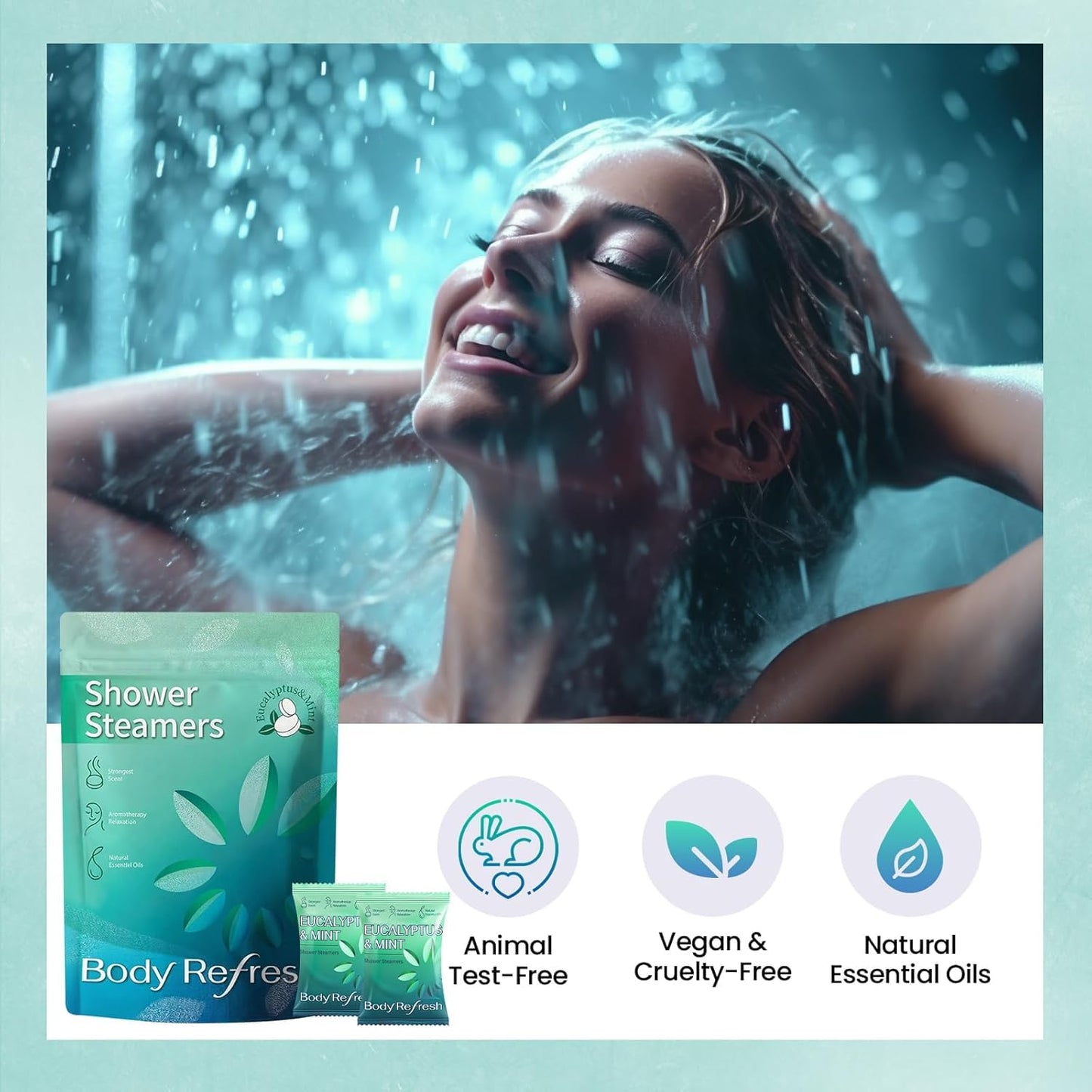 Shower Steamers Aromatherapy -18 Pack Eucalyptus Mint Shower Steamer for Women Men, Eucalyptus for Shower, Self Care Gifts for Women Men, Shower Bombs Beauty and Personal Care BodyRefresh