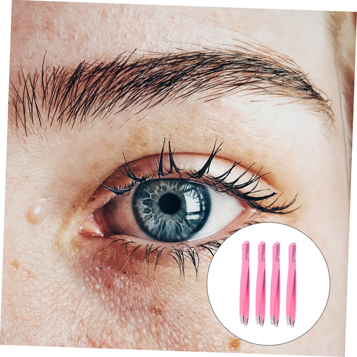 Beaupretty 8pcs Professional Eyebrow Clamps and Tweezers Brush Comb Ergonomic Stainless Steel Design for Precise Eyebrow Shaping and Hair Removal Beauty and Personal Care Beaupretty